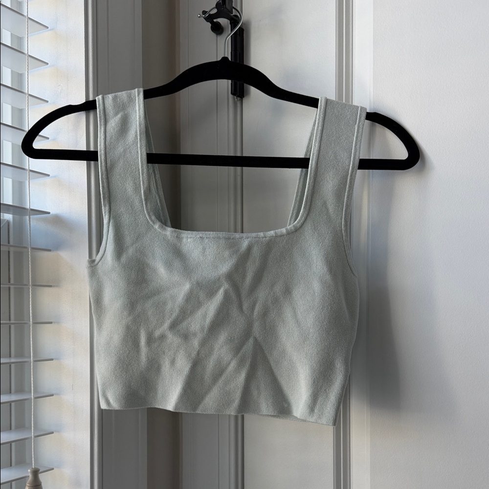 Soft Knit Light Teal Women's Crop Top